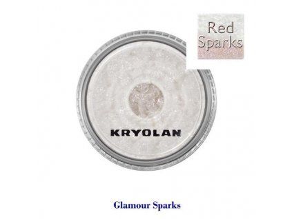 Oční stíny Kryolan GLAMOUR SPARKS  RED červená