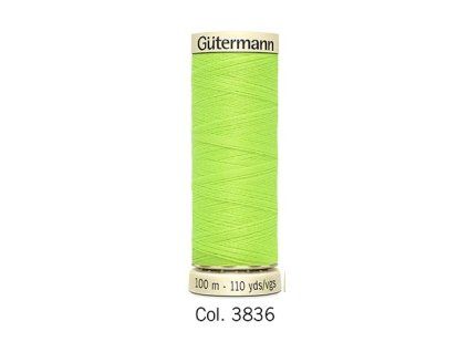 Gütermann niť PES - neonová zelená Fluorescent Green