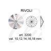 Swarovski RIVOLI 3200 - 10mm  Emerald
