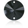 Swarovski RIVOLI 3200 - 12mm  Jet Hematite