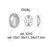 Swarovski OVAL 3210 - 10x7mm  Crystal AB