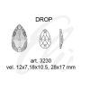Swarovski DROP 3230 - 18x10,5mm  Rosaline