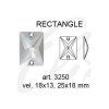 Swarovski RECTANGLE 3250 - 18x13mm  Crystal
